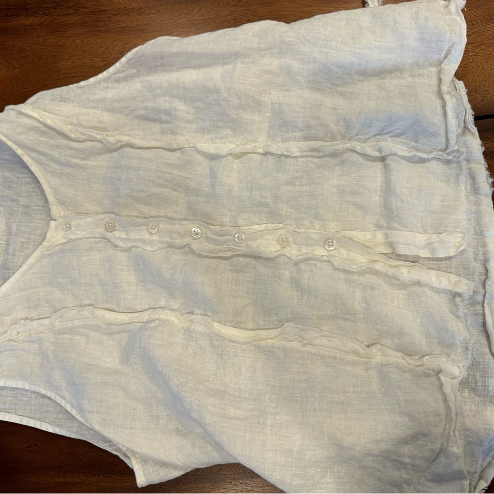 Homefrocks Cream Linen Top
